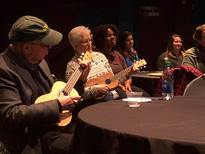 Group playing guitar