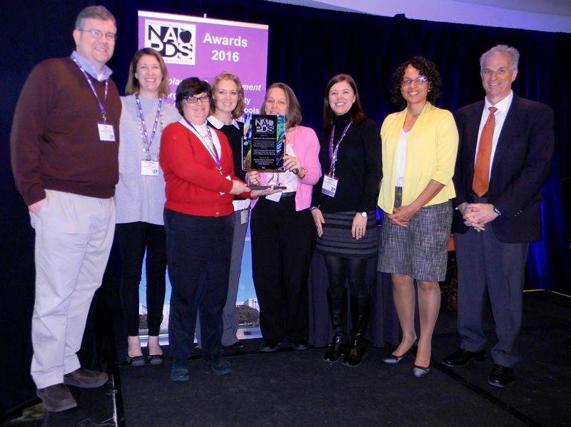 CEHD's Elementary Education program receives the National Association for Professional Development Schools (NAPD) Exemplary Professional Development School Award.