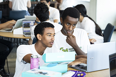 two students at a computer