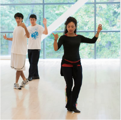 dancing students