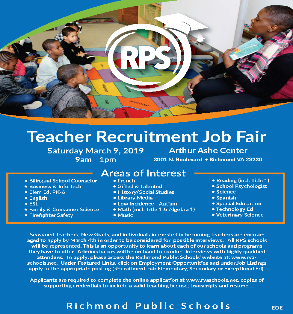 Richmond PS Recruitment Fair | College of Education and Human Development